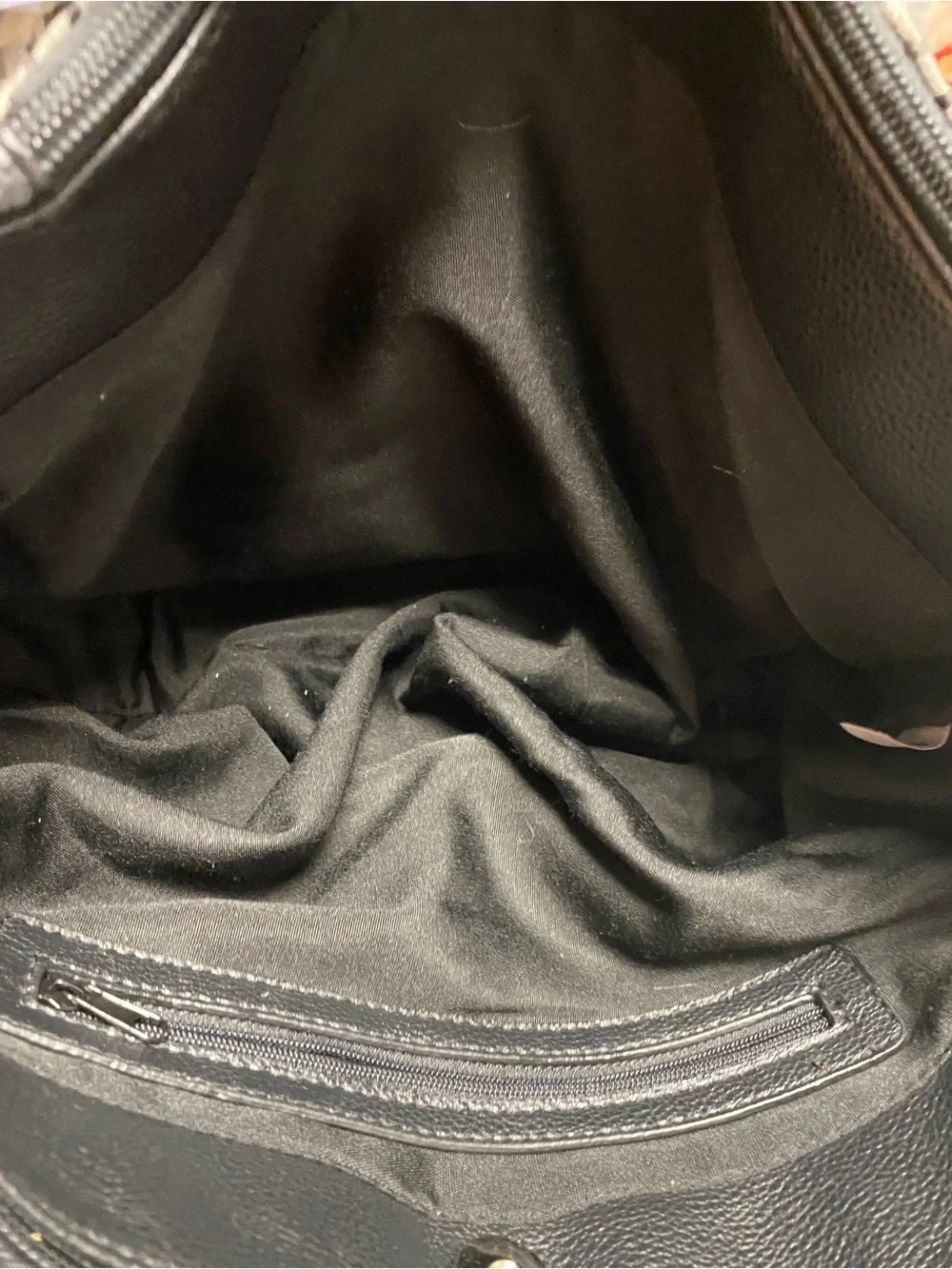 Geometric Multi Pocket Tote Shoulder Bag Gray Black Organizer